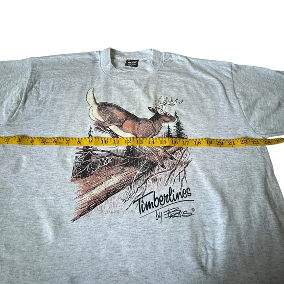 Vintage Timberlines Brooks Deer Tee XL USA Fruit of the Loom 90s Shirt - Picture 6 of 12